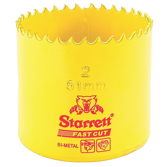 STARRETT FCH0200-G 2'' (51mm) Fast Cut Straight Pitch Bi-Metal Hole Saw