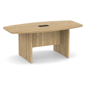  6ft Boat Shape, slab base Conference Table: ASPEN 