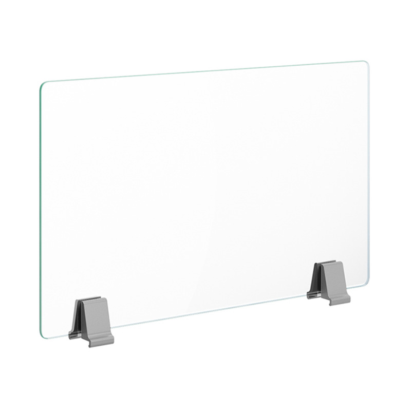 MGLS1328 - 13.25"H x 28" TOP CLEAR GLASS PANEL w/CLAMP (Pair)