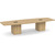 12' Classic Boat Shape Conference Table with Cube Base - Aspen