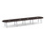 20' Signature Racetrack Conference Table with Metal VA Legs - Espresso Top, Silver Base