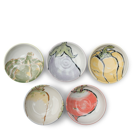 Vegetables Assorted Sauce Bowls Set/5 3-3/4"