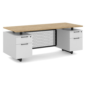 RISSD1000 RISER SERIES - 24" x 60" Double Pedestal Desk w/Modesty