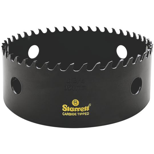 STARRETT CT434 4-3/4'' (121mm) Triple Chip Tungsten Carbide Hole Saw