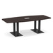 PALBS4236N BLACK- 8 ft. Classic Boat Shape Conference Table with Black Palmer Base