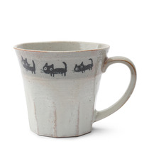 Mug Black Cat Parade White