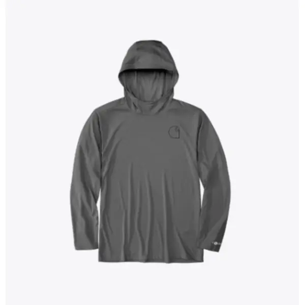 Carhartt 106165 - Force Sun Defender™ Lightweight Long Sleeve Hooded Graphic T-Shirt - Steel Heather