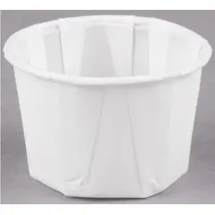1.25 OZ SOLO WHITE PAPER SOUFFLE PORTION CUPS, 5000/CASE