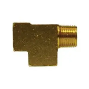 Street Tee, 1/8-in FNPTF x 1/8-in MNPTF x 1/8-in FNPTF, Brass