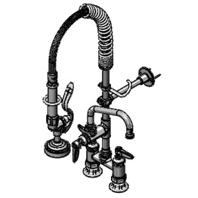 T&S Brass MPZ-4DLN-06 Mini Pre-Rinse Unit 4" Deck Mount Faucet