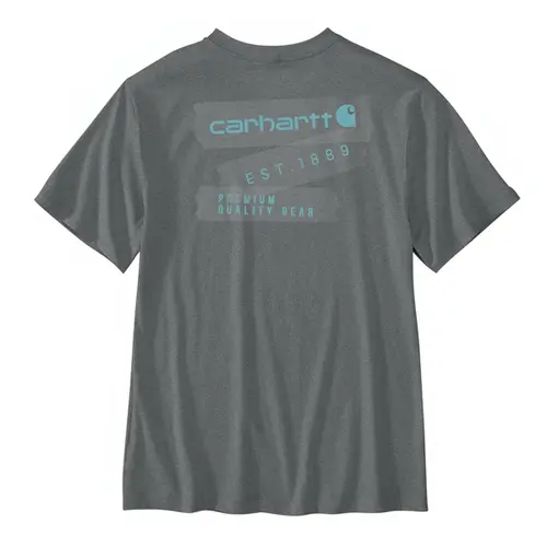 CARHARTT 107047 - Relaxed Fit Lightweight Short-Sleeve Tape Graphic T-Shirt - Weathered Ash Heather