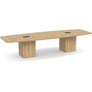 CUBBS4238N - 12 ft. Classic Boat Shape Conference Table with Cube Base