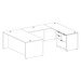 CLAUD1004 Executive U-Shape Typical 71" X 107" Desk- Espresso