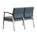 CHK32602 VITALITY MEDICAL CHAIR w/SHARED HALF ARM- Slate Blue, Silver Frame