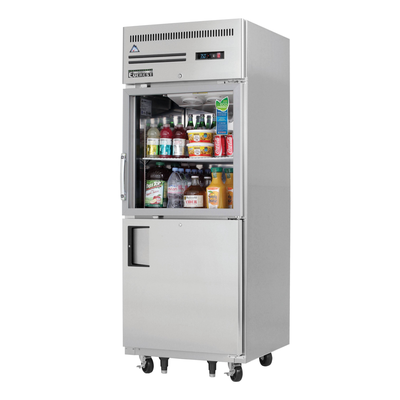 Everest EGSH2 Reach-In Refrigerator 2 Half Doors Solid and Glass, 115v, NSF - 23 cu. ft.