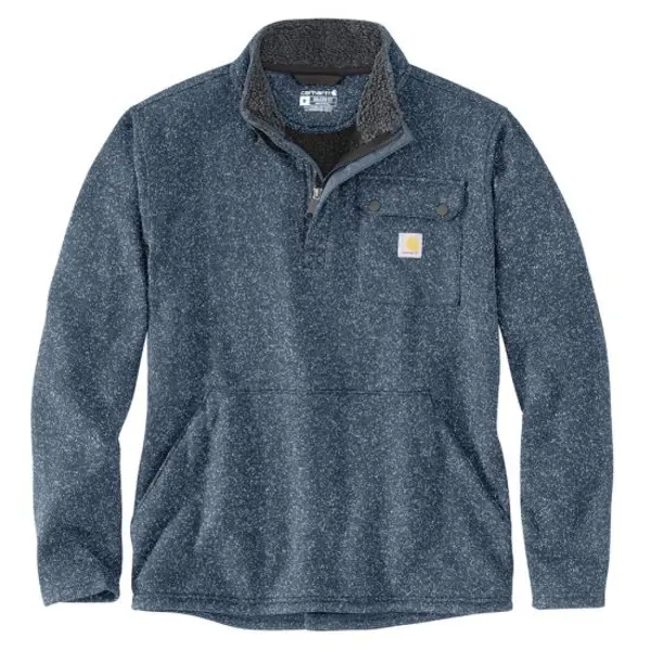CARHARTT 106378 - Relaxed Fit Midweight Quarter-Zip Pocket Sweater Fleece - Faded Navy