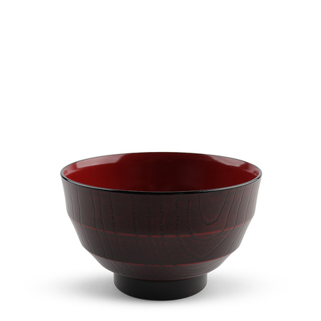 Bowl Soup Ransuji Woodgrain Lacquered 