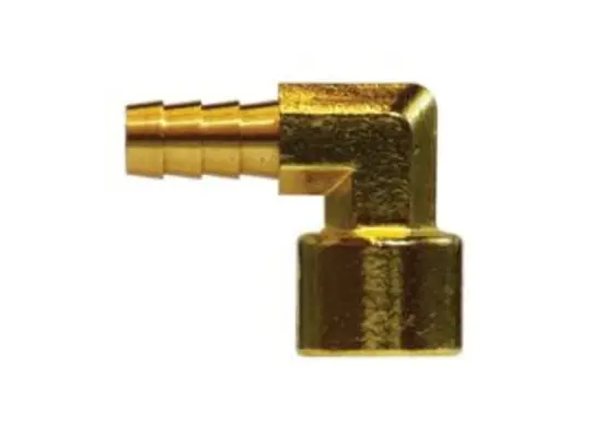 90-deg Elbow, 3/8-in Hose Barb x 1/2-in Female NPTF, Brass