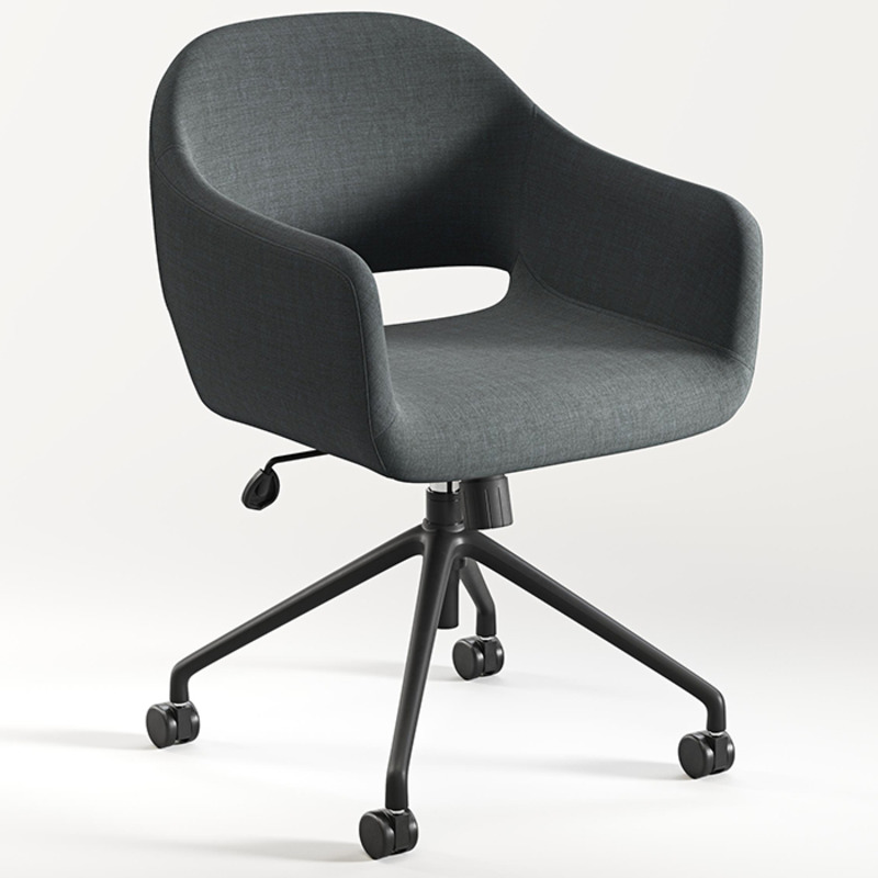 CHK68091GRY0707 - SARON GUEST CHAIR - Gray with 4 Prong base