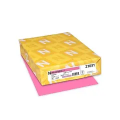 8.5 X 11 24 LB PULSAR PINK ASTROBRIGHTS COPY PAPER, 21031, 500/RM 10 RMS/CS