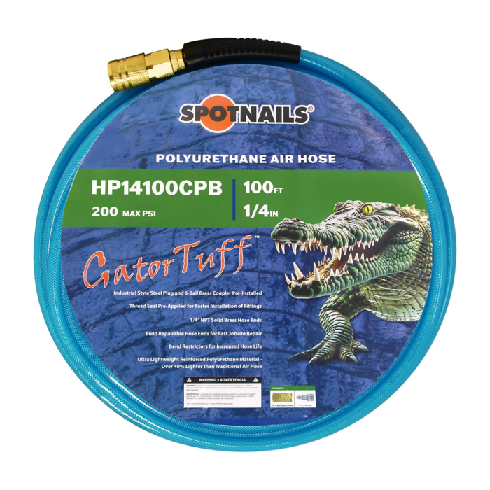 1/4" x 100' Poly Hose with Fittings (Blue)