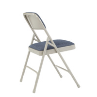 NPS 2205 NPS® 2200 Series Deluxe Fabric Upholstered Double Hinge Premium Folding Chair, Pack of 4