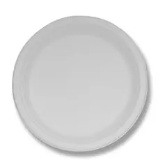 P004 6" WHITE COMPOSTABLE SUGARCANE PLATE, 1000/CS MARKET COMPOSTABLE 1000/CS