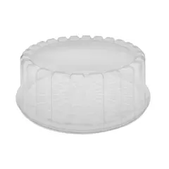CI8-9902 9" CAKE CONTAINER WITH SHALLOW DOME LID, 1-2 LAYER CAKES, 90/CS