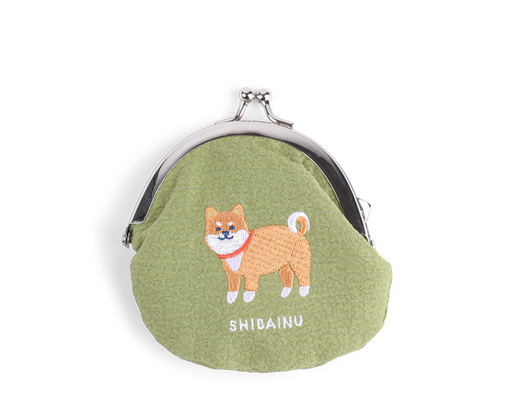 Coin Purse Shiba Inu Green