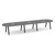 16' Signature Racetrack Conference Table with Metal VA Legs - Newport Gray Top, Black Base