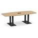 PALBS4236N BLACK- 8 ft. Classic Boat Shape Conference Table with Black Palmer Base