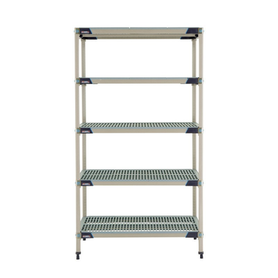 Metro 5X547GX3 Metromax I Starter Shelving Unit 42"W X 24"D X 74"H Open Grid Polymer Shelves