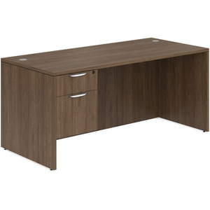 CLASD1017- Classic Desk 60" X 30" with Box/File Pedestal- Modern Walnut