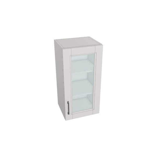Vail Pure White Box  Glass Door Wall Cabinet Kit - 15”x 30” X 13”