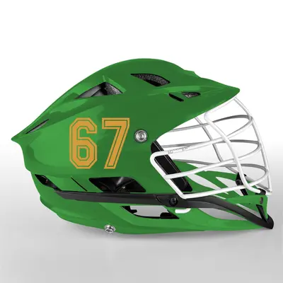1 Color Custom Font Die Cut Number Decals - Lacrosse