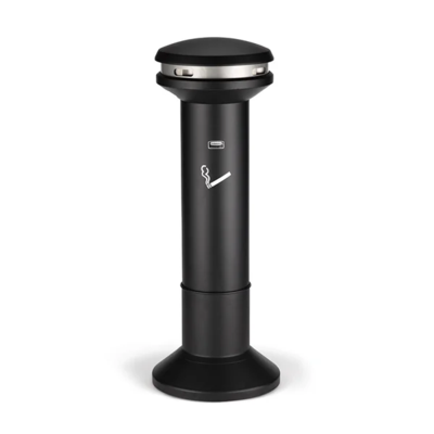 Ashtray - Pedestal - 6.7 Gallon - Black