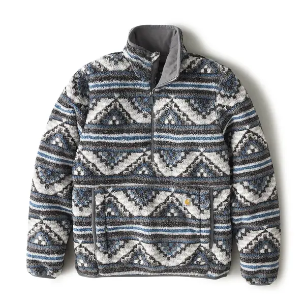 CARHARTT 106470 - Women's Loose Fit Fleece Pullover - 3 Warmest Rating - Yellowtrail Mountain Print Shadow