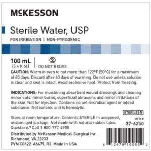 Sterile Water, 100ml Irrigating Solution
