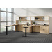 PLTEAB4872E3S2MWF24 DELUXE Height Adjustable Table Base- Black