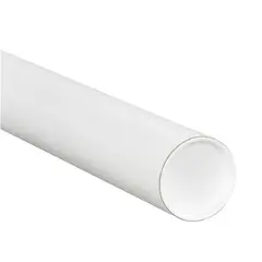 3 X 20" WHITE TUBES W CAPS, .070 THICK, 24/CS -