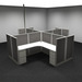 WEBBTYP34 - 53"H, Corner Top, 4-Pod,  6' x 6' Webb Typical - power