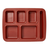 Gorilla 6-Compartment Insulated Tray, Brick Red (10/Case)