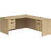 CLALD2043- Classic L-Shape Desk 71" W x 30" D with 42" Return and 2 Box/File Pedestals- Aspen
