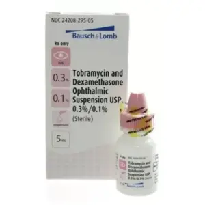 Tobramycin-Dexamethasone, Drops, 0.3% - 0.1%, 5 mL (1/ea) Drops NDC 24208029505