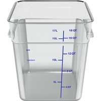 Carlisle 1195507 StorPlus Clear 18 qt Square Food Storage Container