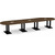 16' Classic Racetrack Conference Table with Palmer Base - Modern Walnut Top, Black Base