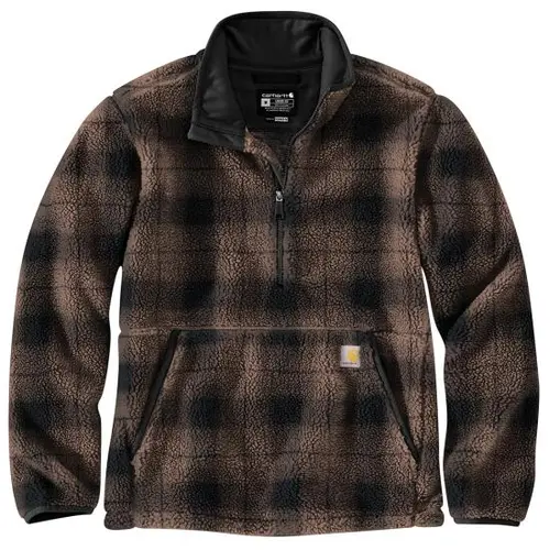 CARHARTT 106443 - Men's Loose Fit Fleece Pullover - Sepia Ombre Plaid
