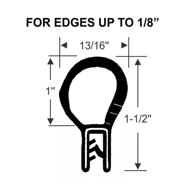 Steele Rubber Products Top Bulb PushOn Seal Steele Rubber Products