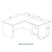 CLALD2033- Classic L-Shape Desk 60" W x 72" D with 42" Return and Box/File Pedestal- Cherry