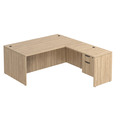 Classic L-Shape Desk 78" x 71" with Box/File Pedestal - Aspen